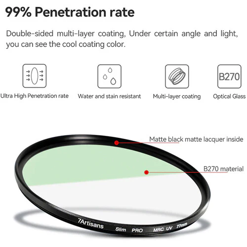7artisans Photoelectric 77mm MRC-UV Filter - Image 7
