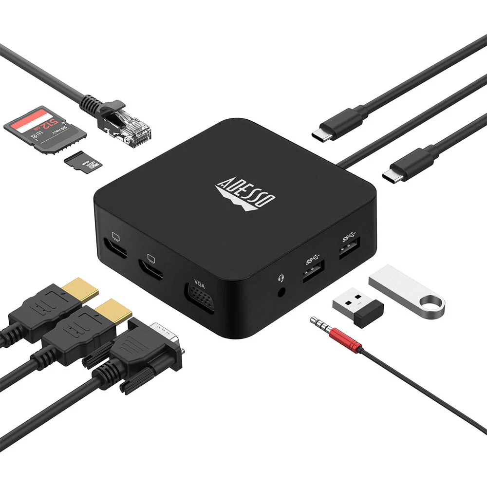 Adesso 11-in-1 USB-C Multi-Port Docking Station - Image 3