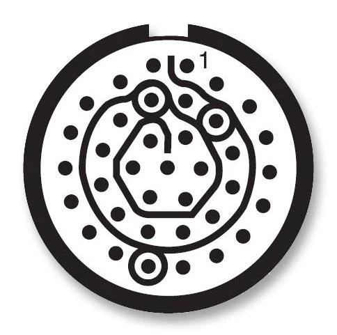 Amphenol Aerospace D38999/20JD35PA D38999/20JD35PA Circular Connector MIL-DTL-38999 Series III Wall Mount Receptacle 37 Contacts Crimp Pin - Image 2