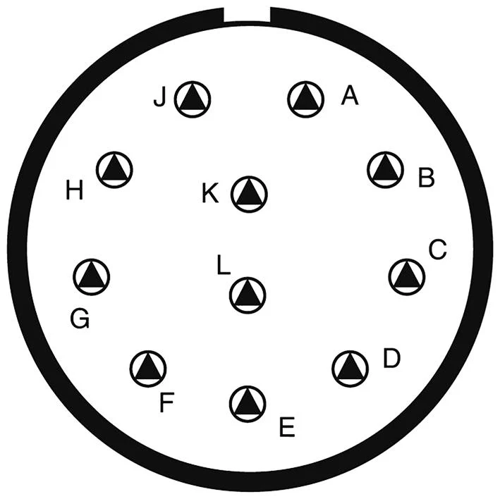 Amphenol Aerospace D38999/20MG11PN-LC D38999/20MG11PN-LC Circular Connector MIL-DTL-38999 Series III Wall Mount Receptacle 11 Contacts - Image 2