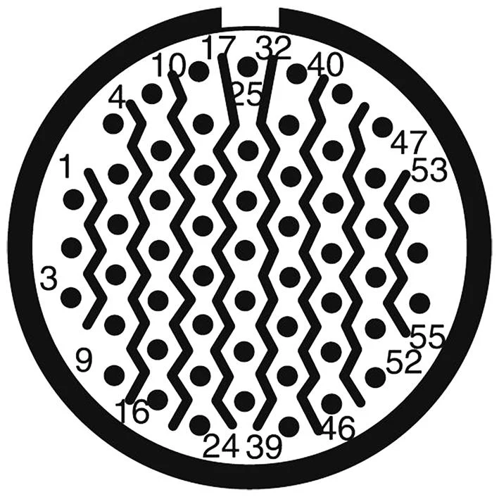 AMPHENOL AEROSPACE D38999/26ME35PA-LC Circular Connector, MIL-DTL-38999 Series III, DS38999/26 Series, Straight Plug, 55 Contacts - Image 2
