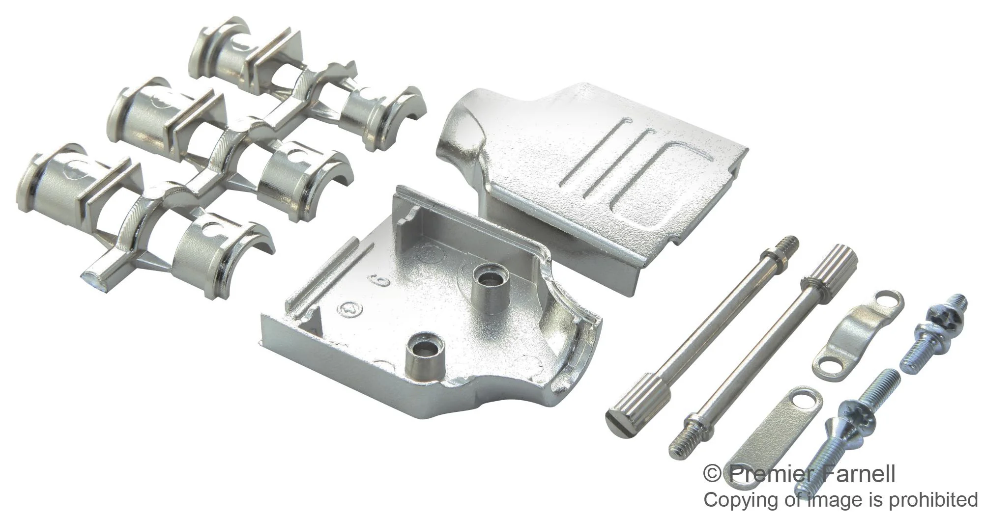 AMPHENOL COMMERCIAL PRODUCTS L17DTZK09K D Sub Backshell, DTZK Series, DE, 180°, Zinc Body