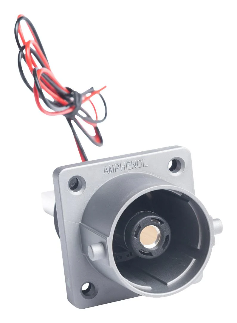 AMPHENOL INDUSTRIAL PL00Y-501-10D10-2 High Power Connector, 1 Pos, PowerLok Connector Series, Receptacle, 1 kVDC, 500 A, Panel Mount