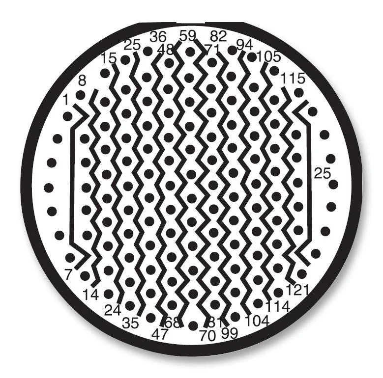 Amphenol LTD D38999/20WJ35SA D38999/20WJ35SA Circular Connector MIL-DTL-38999 Series III Wall Mount Receptacle 128 Contacts Crimp Socket - Image 2
