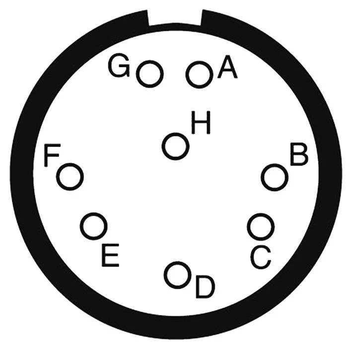 AMPHENOL SOCAPEX D38999/24FC8SN-LC Circular Connector, MIL-DTL-38999 Series III, DS38999/24 Series, Jam Nut Receptacle, 8 Contacts - Image 2