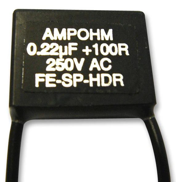 AMPOHM WOUND PRODUCTS FE-SP-HDR23-220/100 Surge Protector, RC Suppressor Type Series, Mains, 250 VAC
