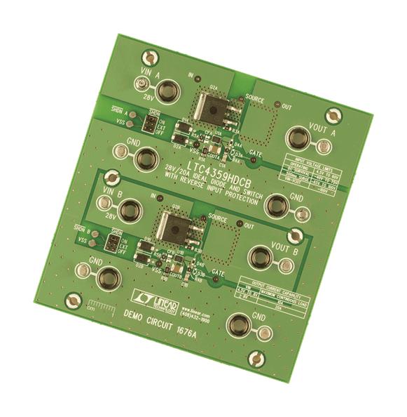 ANALOG DEVICES DC1676A Demonstration Board, LTC4359HDCB#PBF, Ideal Diode and Switch, Reverse Input Protection, 28 V/20 A - Image 2
