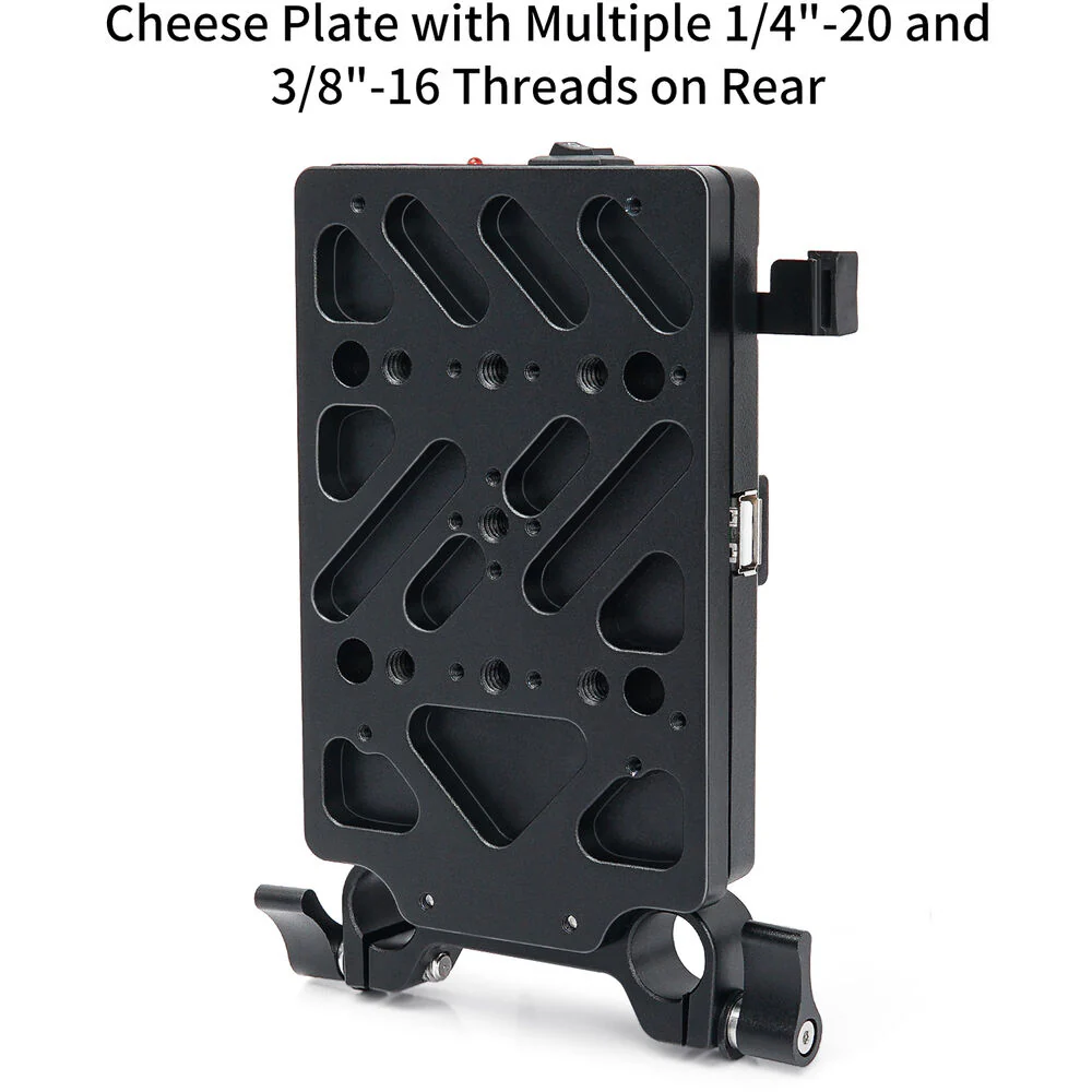 ANDYCINE Multi-Output V-Mount Battery Plate with Adjustable 15mm LWS Rod Bracket - Image 2
