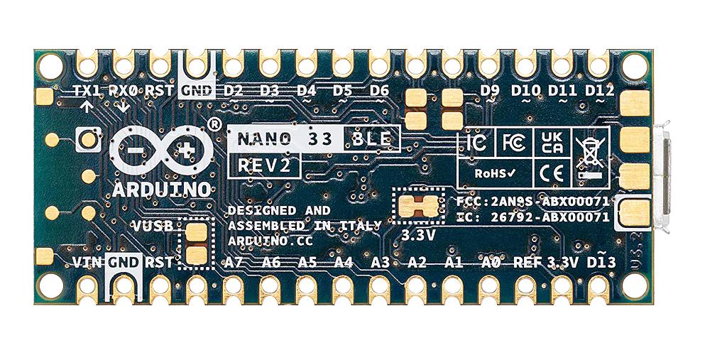 ARDUINO ABX00071 Nano 33 BLE Rev2, nRF52840, 3.3V, ARM Cortex-M4F, Development Boards GTIN UPC EAN: 7630049203501 - Image 3