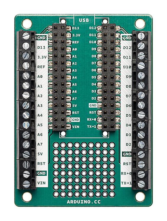 ARDUINO ASX00037 Screw Terminal Adapter, 32 Screw Terminal Connections, 9x8 Grid, Nano Family Boards GTIN UPC EAN: 7630049203297 - Image 2