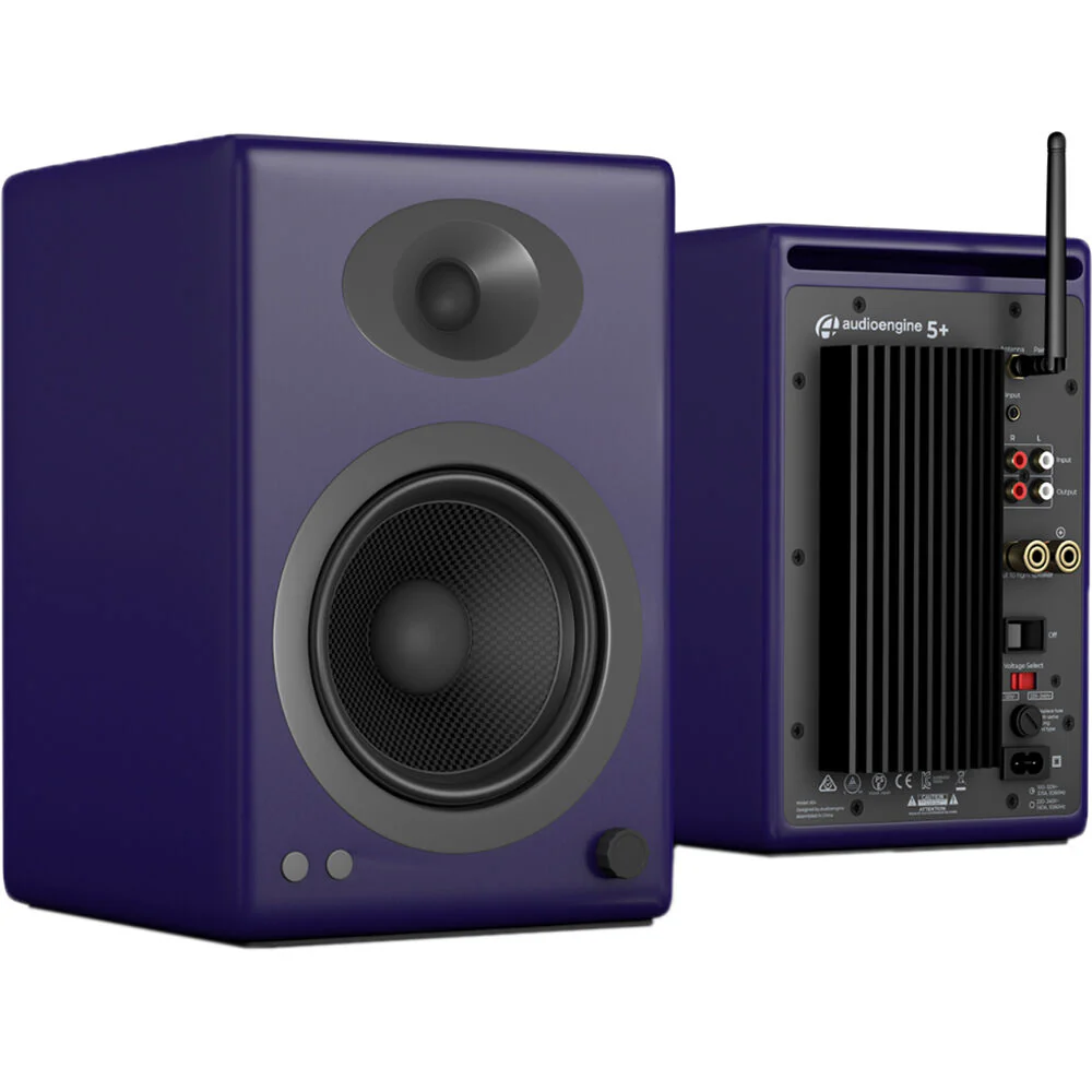 Audioengine A5+ Wireless Bluetooth Speaker System (Limited Edition Matte Blue, Pair) - Image 2
