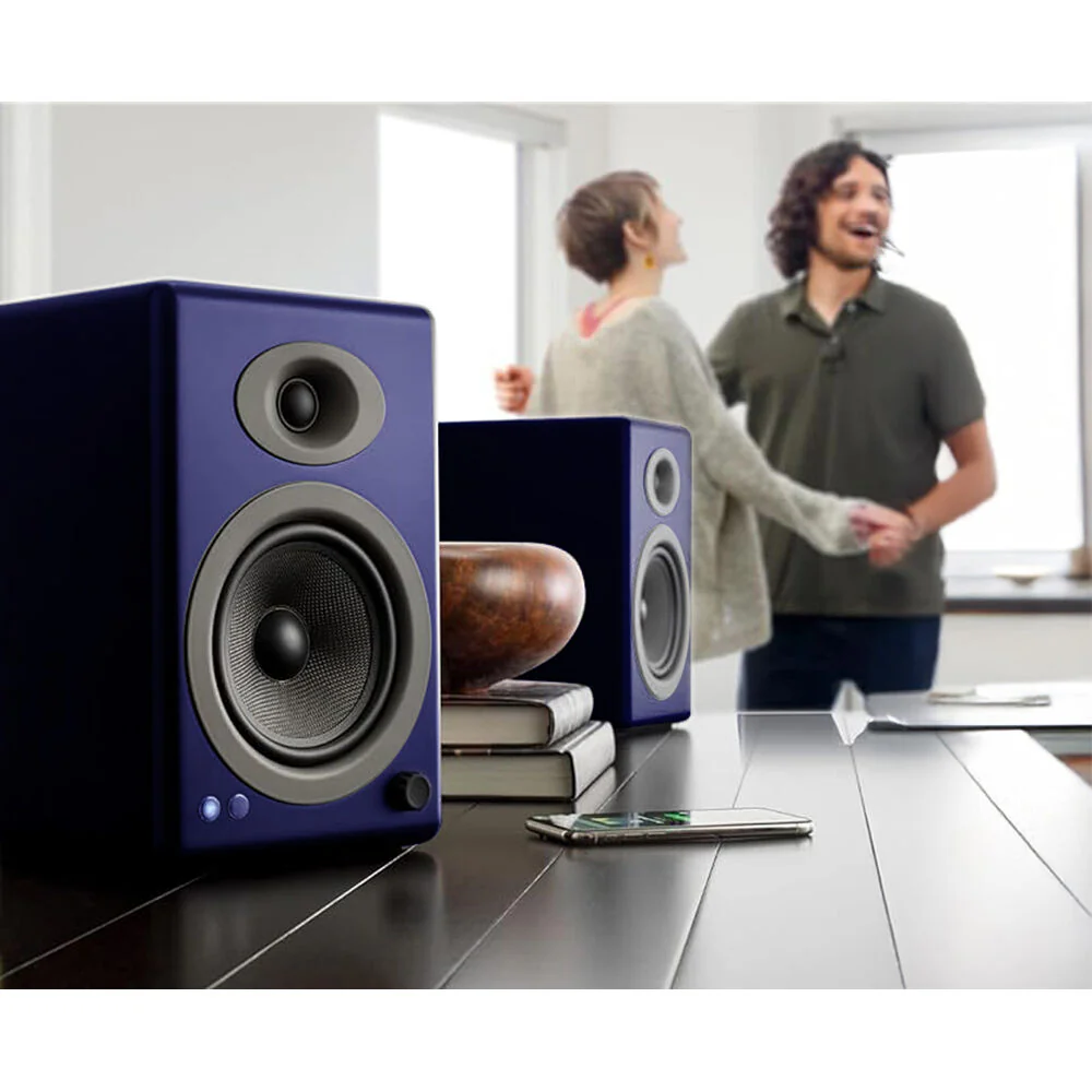 Audioengine A5+ Wireless Bluetooth Speaker System (Limited Edition Matte Blue, Pair) - Image 4
