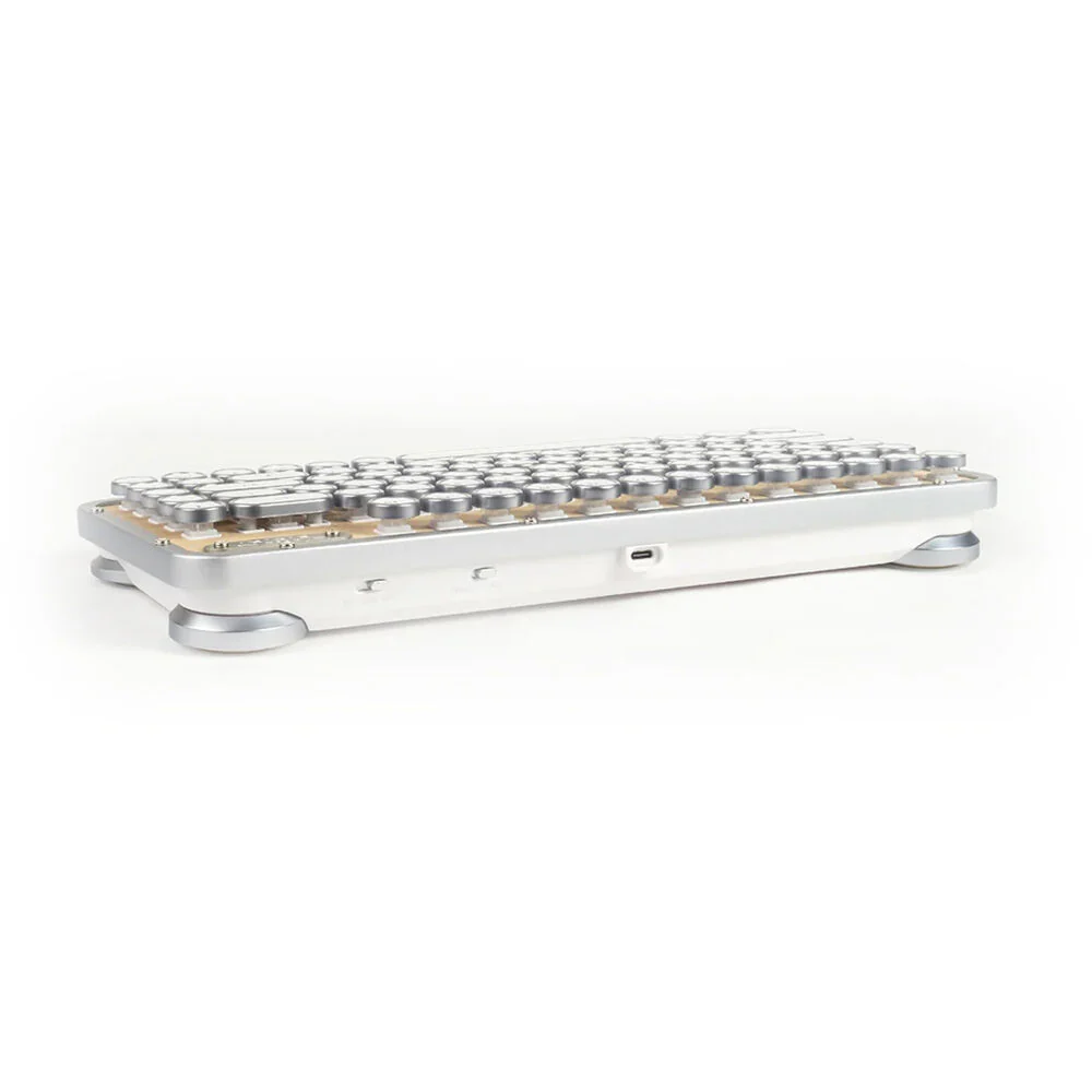 AZIO Maple Retro Compact Keyboard (Maple Wood / Silver Aluminum) - Image 3