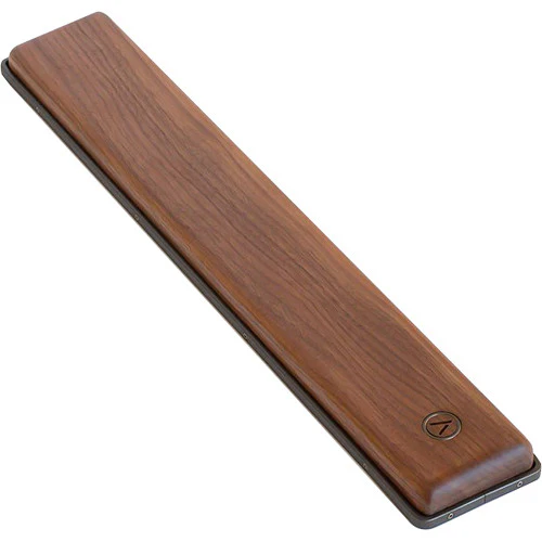 AZIO Walnut Retro Classic Palm Rest (Walnut Wood Veneer / Gunmetal Matte Frame) - Image 2