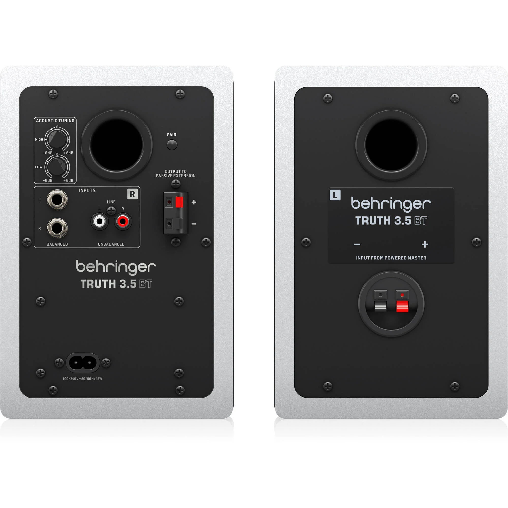 Behringer TRUTH 3.5 BT Powered Studio Monitors with Bluetooth and Advanced Waveguide (White, Pair) - Image 2