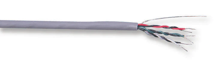 BELDEN 9502 Multipair Screened Cable, Computer EIA RS232, Per M, Chrome, 2 Pair, 24 AWG, 0.2 mm²