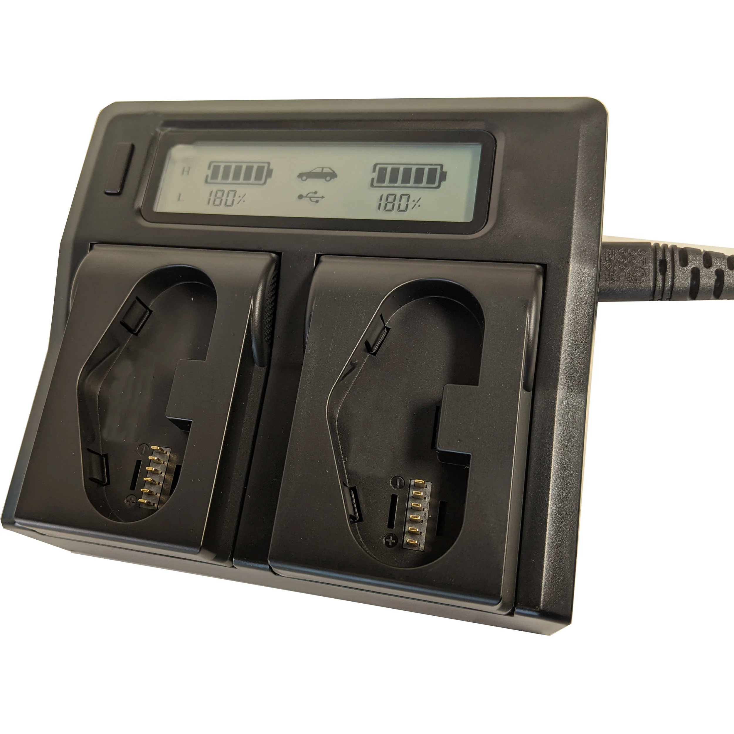 Bescor Dual Bay LCD Charger for NP-T125 Batteries Batteries - Image 3