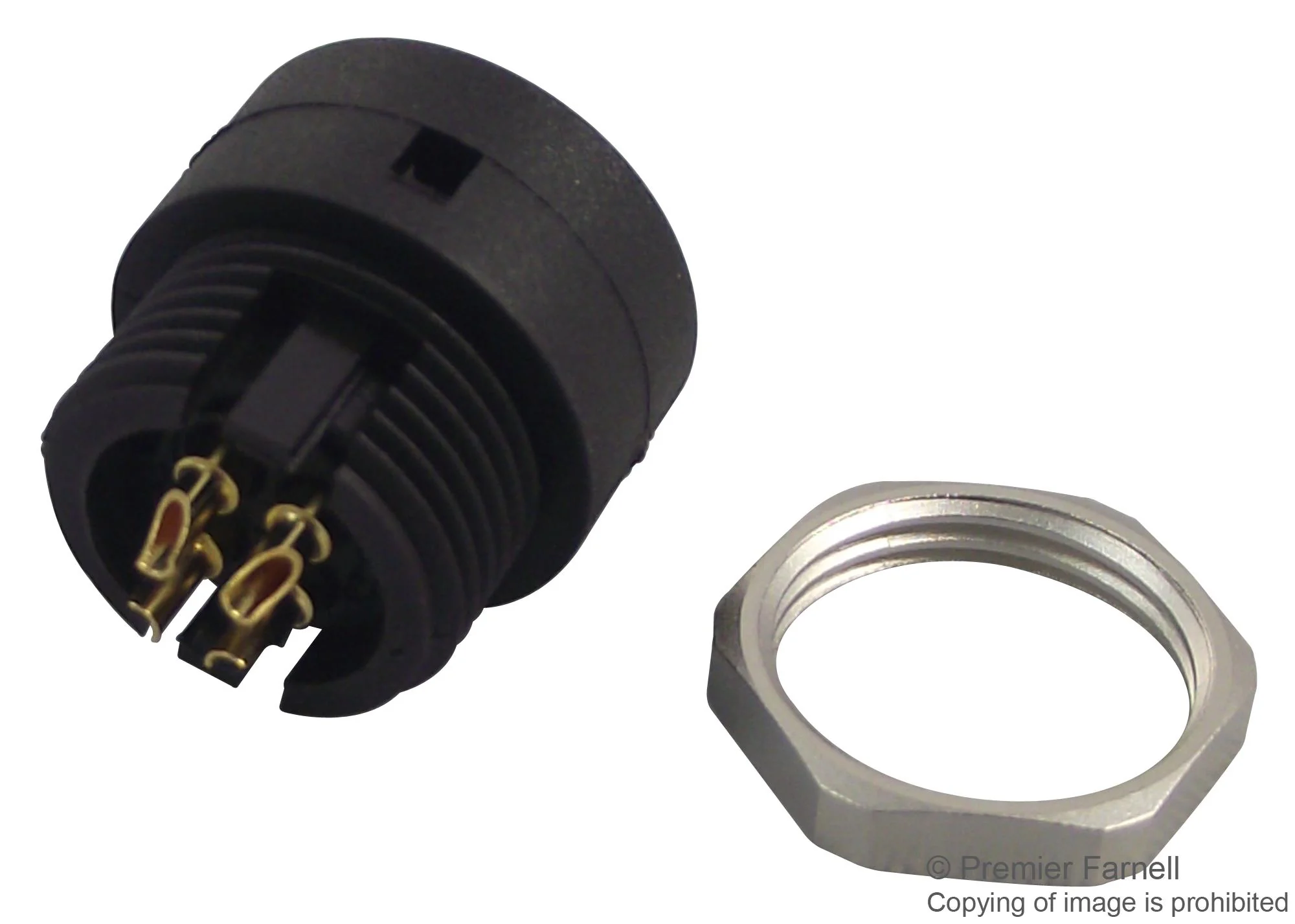 Binder 09 0982 00 04 09 04 Circular Connector 710 Series Panel Mount Receptacle 4 Contacts Solder Socket - Image 2