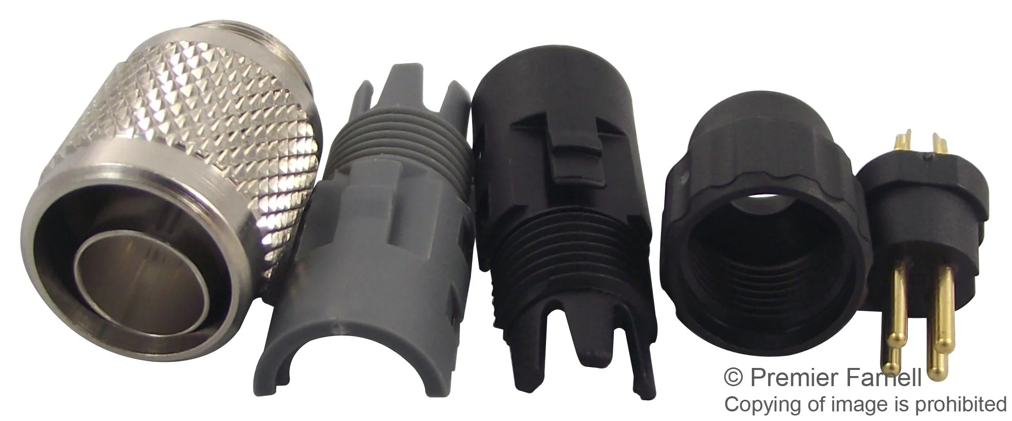 Binder 99 0079 100 04 Circular Connector 711 Series Cable Mount Plug 4 Contacts Solder Pin Nylon (Polyamide) Body - Image 2