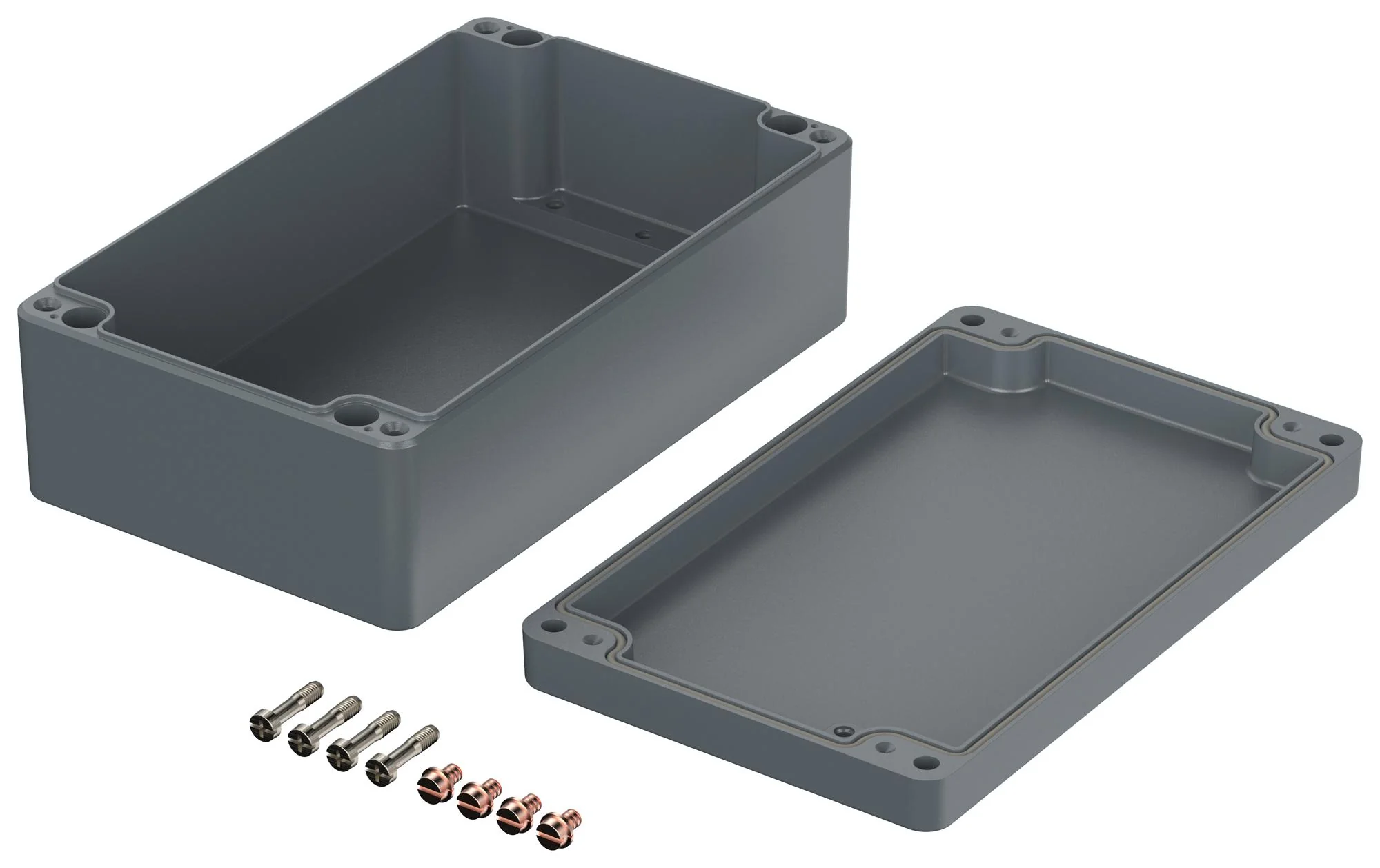 BOPLA 01130000 Metal Enclosure, IP66, Euromas, Small, Aluminium, 91 mm, 160 mm, 260 mm, IP66 - Image 2