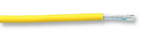 BRAND REX SPC00443A006 25M Wire, Equipment, PTFE, Yellow, 24 AWG, 0.22 mm�, 82 ft, 25 m
