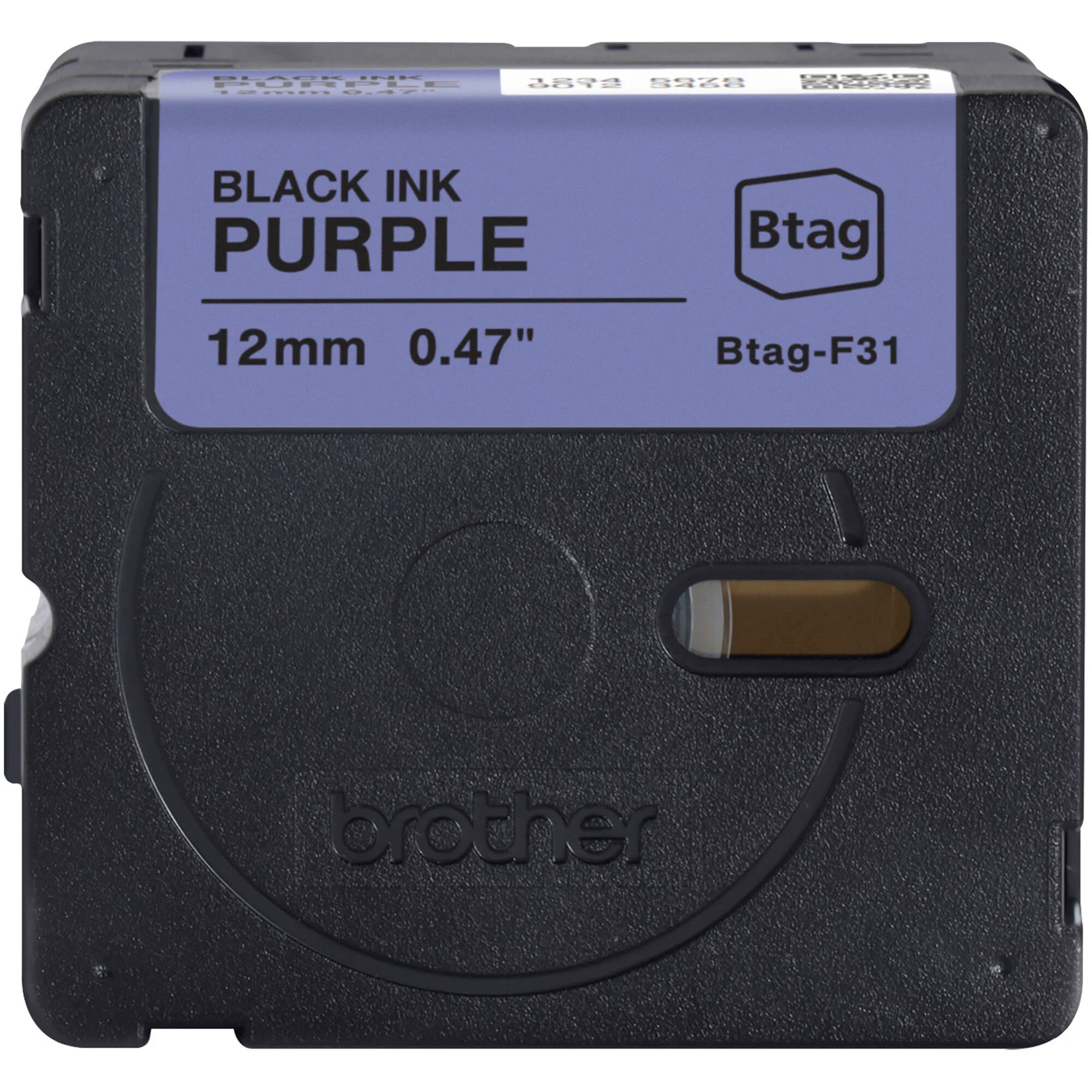 Brother Btag Label Tape for P-Touch PT-N10, PT-N20 & PT-N25BT (Black on Purple, 0.5" x 13.1') - Image 3