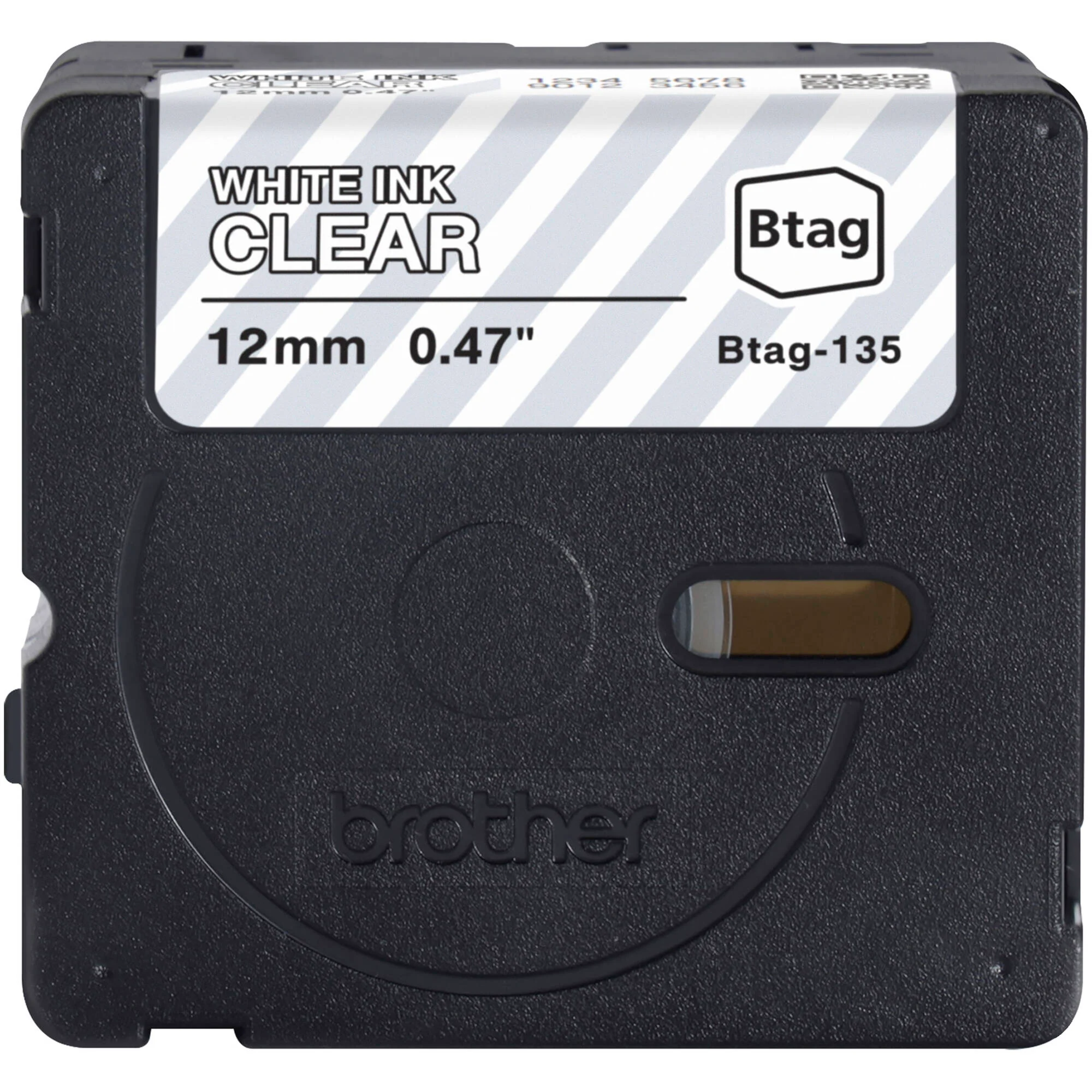 Brother Btag Label Tape for P-Touch PT-N10, PT-N20 & PT-N25BT (White on Clear, 0.5" x 13.1') - Image 3
