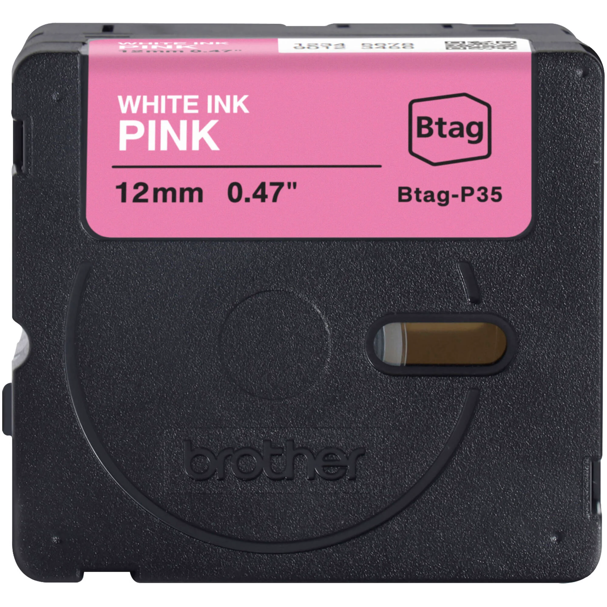 Brother Btag Label Tape for P-Touch PT-N10, PT-N20 & PT-N25BT (White on Pink, 0.5" x 13.1') - Image 3