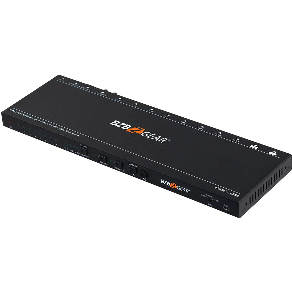 BZBGear 8-Port HDMI 4K 18Gbps 60Hz Splitter/Distribution Amplifier with CEC Turn On/Off TV - Image 6
