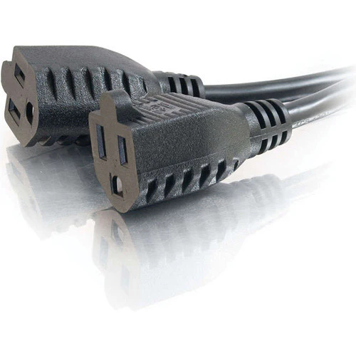 C2G 16 AWG 1-to-2 Power Cord Splitter NEMA 5-15P to 2 NEMA 5-15R (14") - Image 3
