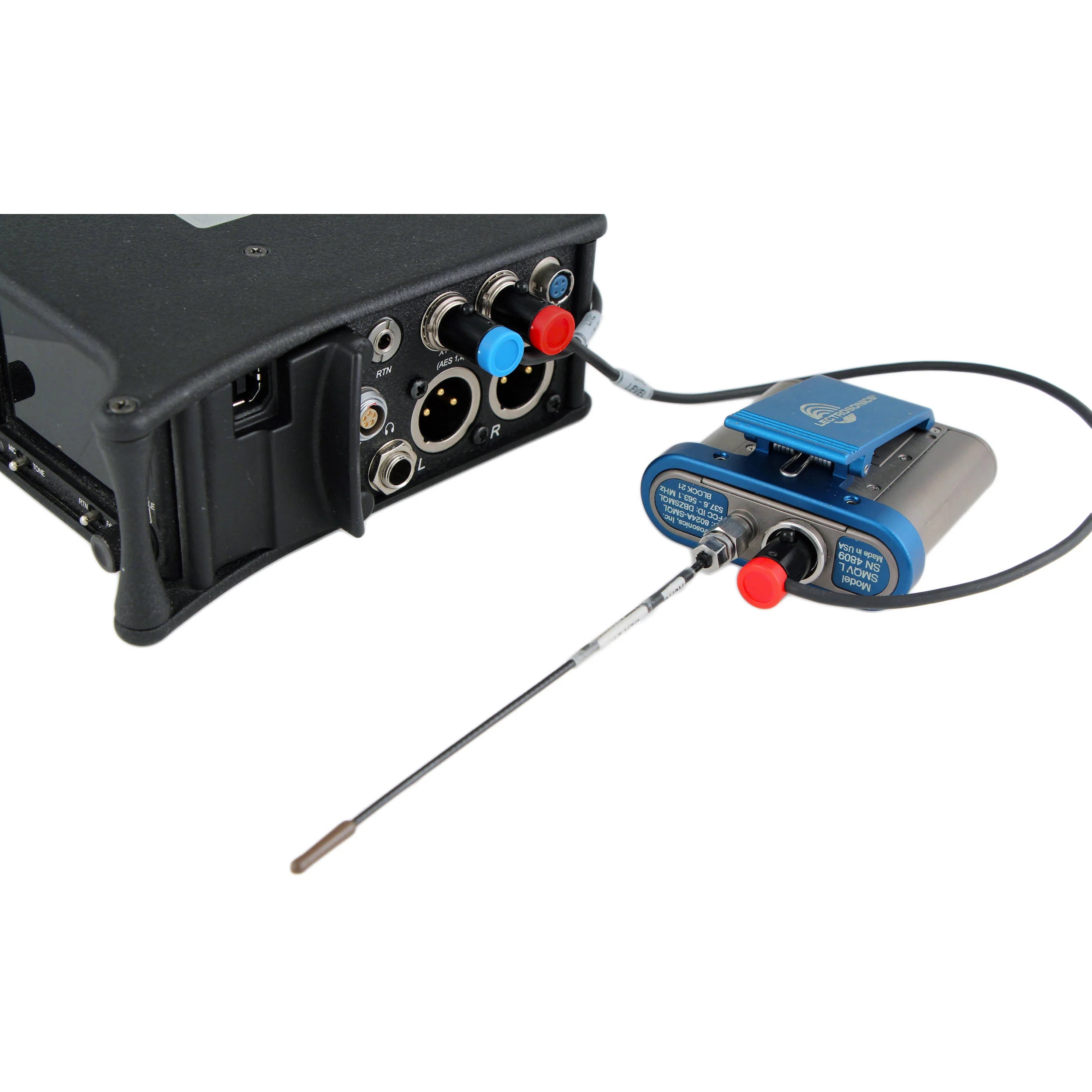 Cable Techniques Low-Profile TA3F to TA5F Adapter Cable (12", Red Caps) - Image 2
