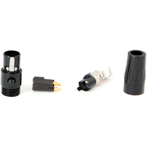 Cable Techniques TA4FL 4-Pin Female Mini-XLR Connector (Black, 6mm Outlet) - Image 3