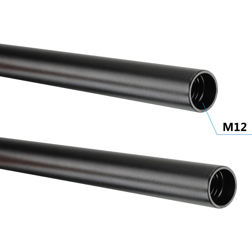 CAMVATE 15mm Aluminum Rod with Anodized 12mm Threaded Ends (Pair, 9.84") - Image 7