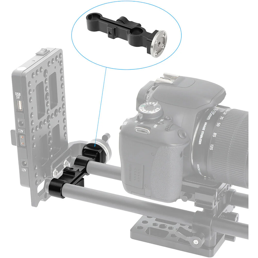 CAMVATE 15mm LWS Dual-Rod Bracket with Single ARRI-Style Rosette - Image 6