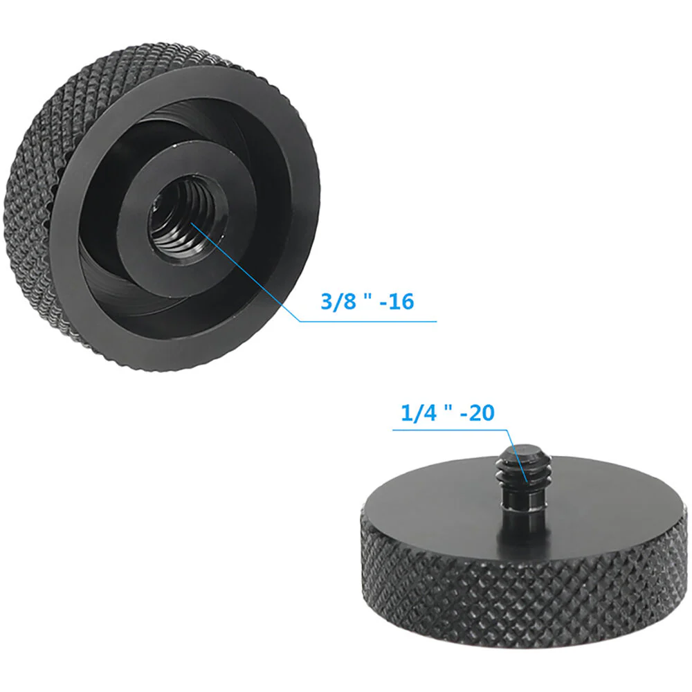 CAMVATE 3/8"-16 Female to 1/4"-20 Male Tripod Adapter (2-Pack) - Image 2