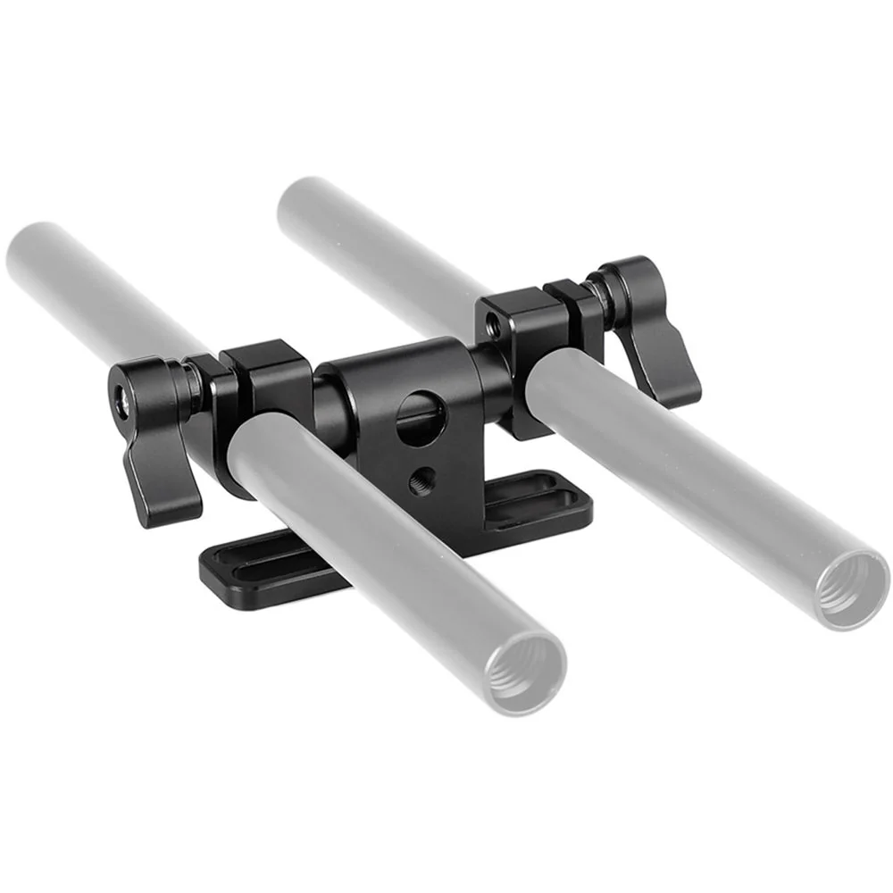 CAMVATE Adjustable 15mm Dual-Rod Clamp with 360 Swivel Rod Adapter - Image 2