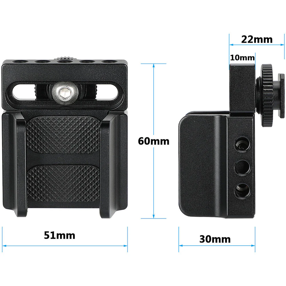 CAMVATE Adjustable SSD Hard Drive Clamp with Cold Shoe Adapter for Blackmagic Micro Converter - Image 5