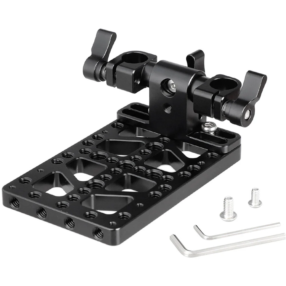 CAMVATE Battery Backboard Cheese Plate with 15mm Rod Clamp for Gold Mount Plate - Image 4