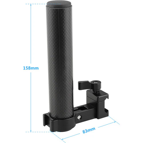 CAMVATE Carbon Fiber Top Handle Grip with Cold Shoe and QR NATO Rail Clamp - Image 4
