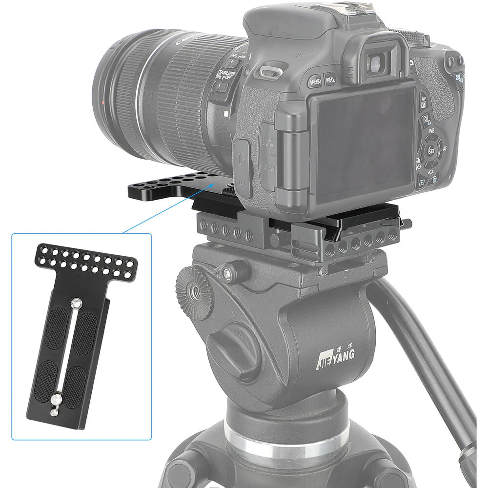 CAMVATE Manfrotto-Type Sliding Quick Release Camera Plate with 1/4"-20 Threads - Image 2