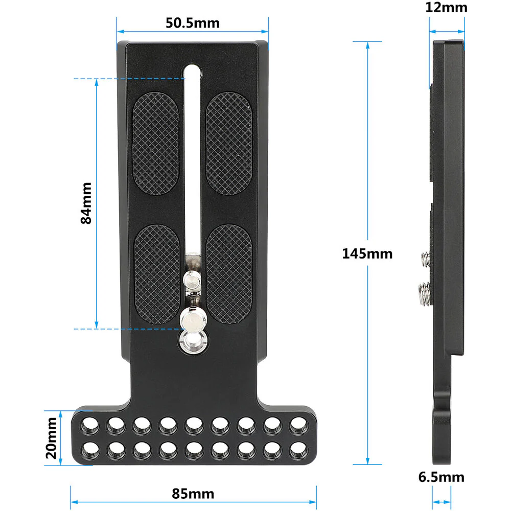 CAMVATE Manfrotto-Type Sliding Quick Release Camera Plate with 1/4"-20 Threads - Image 6