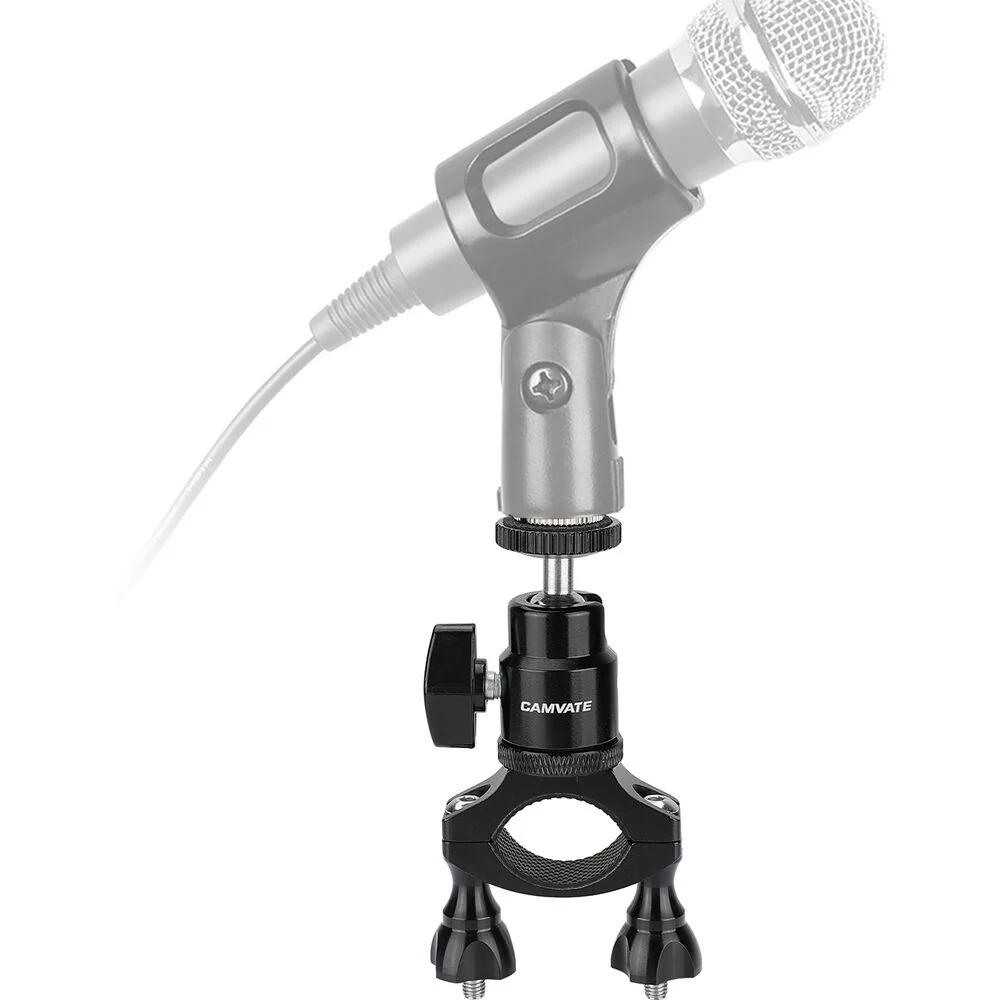 CAMVATE Rod Clamp Mount Holder with Adjustable Ball Head & 5/8" Mounting Screw - Image 2