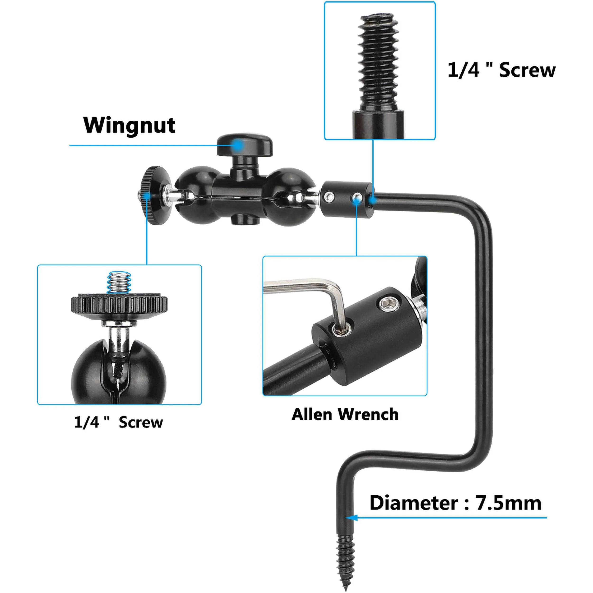 CAMVATE Trail Camera Tree Mount with Double Ball Arm - Image 4