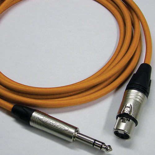 Canare Star Quad 3-Pin XLR Female to 1/4" TRS Male Cable (Orange, 3')