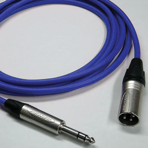 Canare Star Quad 3-Pin XLR Male to 1/4 TRS Male Cable (Blue, 25') - Image 2
