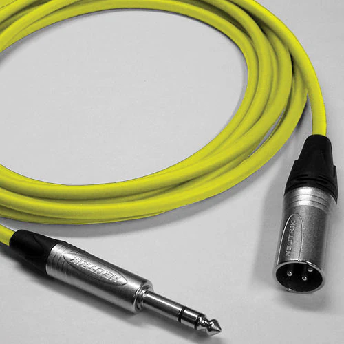 Canare Starquad XLRM-TRSM Cable (Yellow, 10')