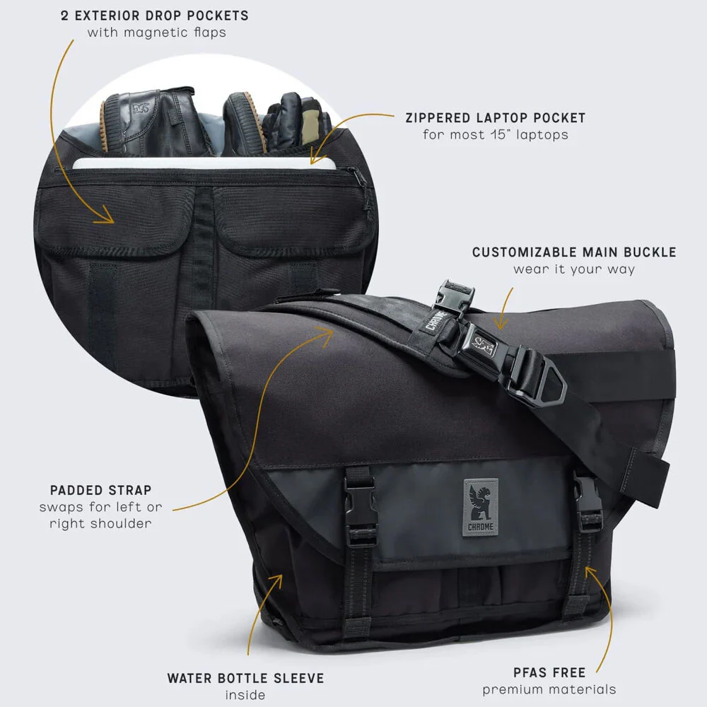 Chrome Industries Citizen Messenger Bag (Black, 15L) - Image 6