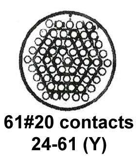 CINCH CONNECTIVITY SOLUTIONS CN0966B24G61P6Y140 Circular Connector, CN Series, MIL-DTL-26500 Series, Straight Plug, 61 Contacts, Crimp Pin - Image 2