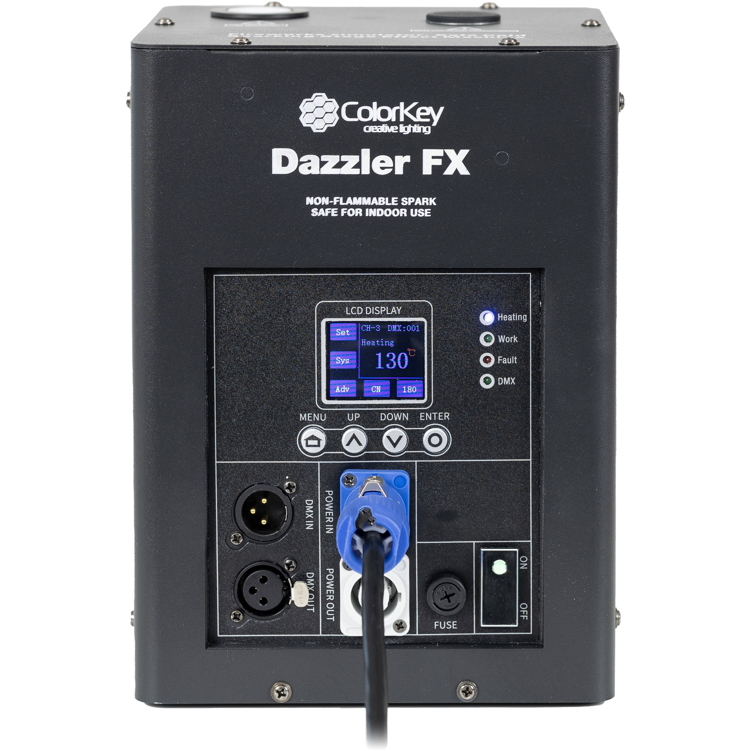 ColorKey Dazzler FX MK2 Cold Spark Machines with Road Case (Black, 2-Pack) - Image 5
