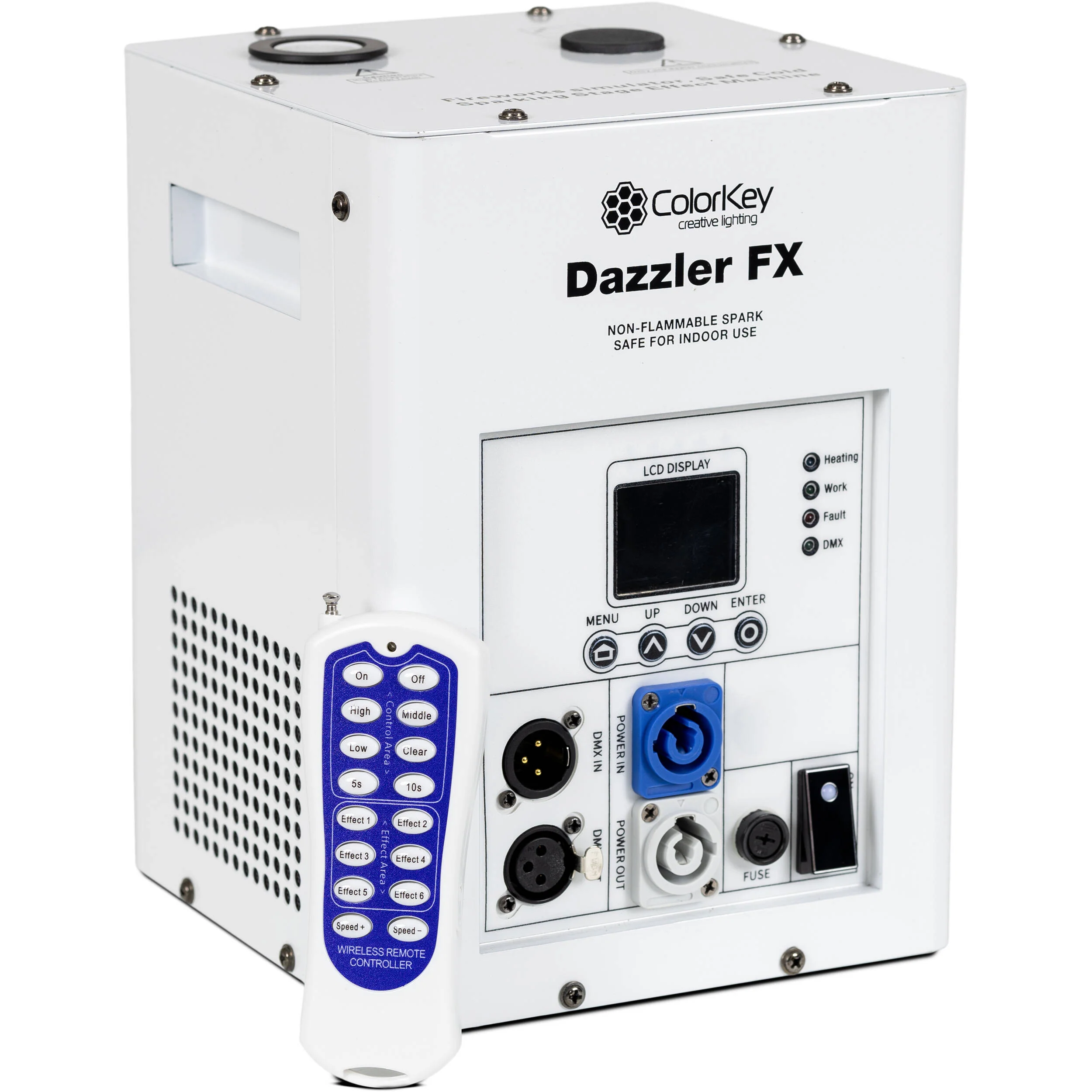 ColorKey Dazzler FX MK2 Cold Spark Machines with Road Case (White, 2-Pack) - Image 3
